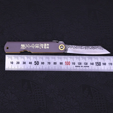 Higonokami VG-10 Tsuchime Leathers 100mm-[Musashi]-[Japanese-Kitchen-Knives]