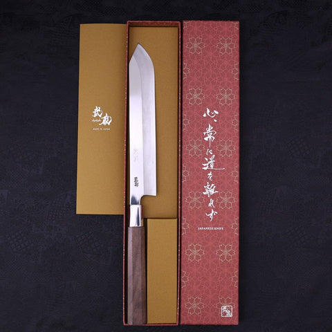 Katsuo Silver Steel #3 Walnut Handle 230mm-Silver Steel #3-Japanese Handle-[Musashi]-[Japanese-Kitchen-Knives]