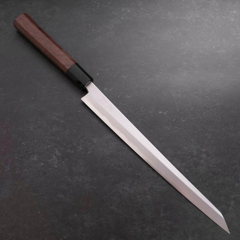 Kengata Fuguhiki Blue steel #1 Hon-Kasumi Buffalo Walnut Handle 270mm-[Musashi]-[Japanese-Kitchen-Knives]