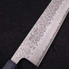 Kiritsuke AUS-10 Tsuchime Damascus Dark-Blue Urushi Handle 210mm-AUS-10-Damascus-Japanese Handle-[Musashi]-[Japanese-Kitchen-Knives]