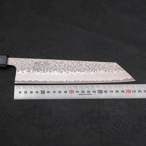 Kiritsuke AUS-10 Tsuchime Damascus Dark-Blue Urushi Handle 210mm-AUS-10-Damascus-Japanese Handle-[Musashi]-[Japanese-Kitchen-Knives]