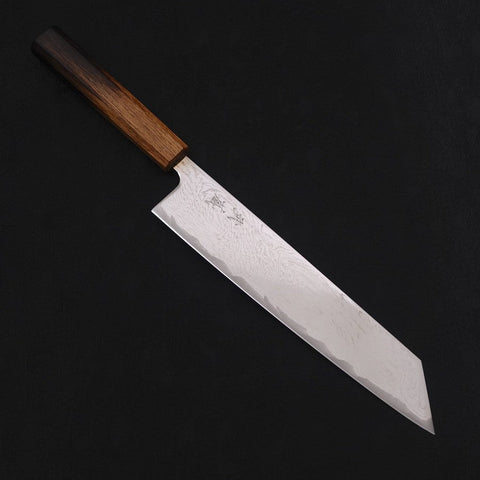 Kiritsuke AUS-10 Wave Nickel Damascus Yaki Urushi Handle 240mm-AUS-10-Damascus-Japanese Handle-[Musashi]-[Japanese-Kitchen-Knives]