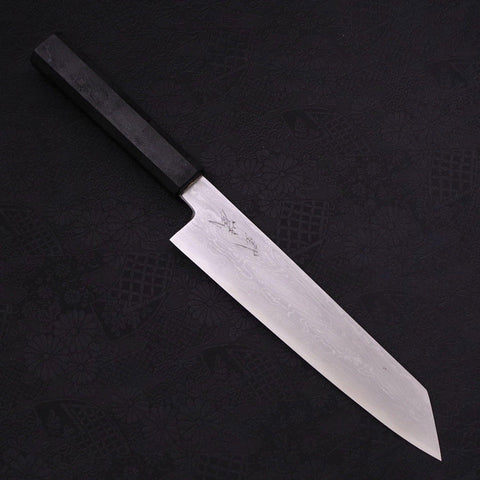 Kiritsuke Blue steel #1 Suminagashi Black Ishime Handle 200mm-[Musashi]-[Japanese-Kitchen-Knives]