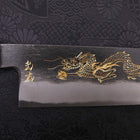 Kiritsuke Blue steel #2 Kurouchi Chokin Dragon Buffalo Ebony Handle 210mm-Blue steel #2-Kurouchi-Japanese Handle-[Musashi]-[Japanese-Kitchen-Knives]