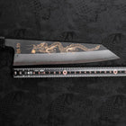 Kiritsuke Blue steel #2 Kurouchi Damascus Chokin Dragon Buffalo Ebony Handle 210mm-Blue steel #2-Kurouchi-Japanese Handle-[Musashi]-[Japanese-Kitchen-Knives]