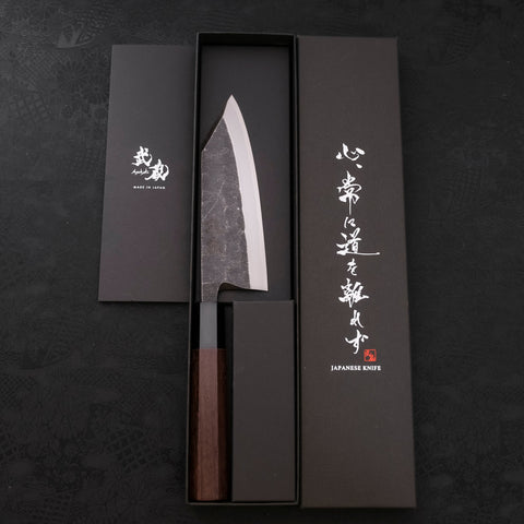 Kiritsuke Deba Blue steel #2 Kurouchi Buffalo Wenge Handle 150mm-Blue steel #2-Kurouchi-Japanese Handle-[Musashi]-[Japanese-Kitchen-Knives]