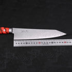 Kiritsuke Gyuto VG-10 Damascus Orange Handle 210mm-VG-10-Damascus-Western Handle-[Musashi]-[Japanese-Kitchen-Knives]