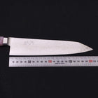 Kiritsuke Gyuto VG-10 Damascus Pearl Pink Handle 210mm-VG-10-Damascus-Western Handle-[Musashi]-[Japanese-Kitchen-Knives]