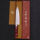 Kiritsuke Gyuto VG-10 Damascus Red Handle 210mm-VG-10-Damascus-Western Handle-[Musashi]-[Japanese-Kitchen-Knives]