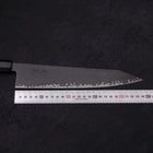 Kiritsuke Gyuto VG-10 Kurozome Damascus Buffalo Ebony Handle 240mm-Damascus-VG-10-Japanese Handle-[Musashi]-[Japanese-Kitchen-Knives]