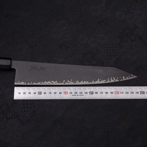 Kiritsuke Gyuto VG-10 Kurozome Damascus Buffalo Ebony Handle 240mm-Damascus-VG-10-Japanese Handle-[Musashi]-[Japanese-Kitchen-Knives]