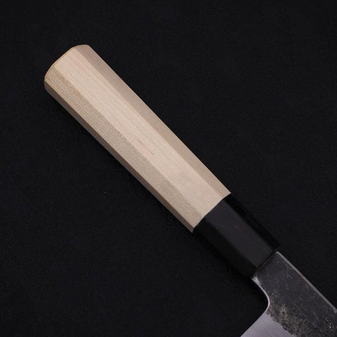 Kiritsuke Gyuto White steel #2 Kurouchi Buffalo Magnolia Handle 200mm-White steel #2-Kurouchi-Japanese Handle-[Musashi]-[Japanese-Kitchen-Knives]