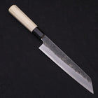 Kiritsuke Gyuto White steel #2 Kurouchi Buffalo Magnolia Handle 200mm-White steel #2-Kurouchi-Japanese Handle-[Musashi]-[Japanese-Kitchen-Knives]