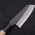 Kiritsuke Ko-Santoku White steel #2 Kurouchi Buffalo Magnolia Handle 135mm-White steel #2-Kurouchi-Japanese Handle-[Musashi]-[Japanese-Kitchen-Knives]