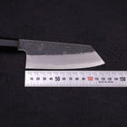 Kiritsuke Ko-Santoku White steel #2 Kurouchi Buffalo Magnolia Handle 135mm-White steel #2-Kurouchi-Japanese Handle-[Musashi]-[Japanese-Kitchen-Knives]