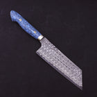 Kiritsuke Nakiri SG-2 Damascus Turquoise Blue Handle 170mm-SG-2-Tsuchime-Western Handle-[Musashi]-[Japanese-Kitchen-Knives]