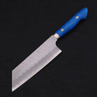 Kiritsuke Nakiri SG-2 Tsuchime Turquoise Blue Handle 170mm-SG-2-Tsuchime-Western Handle-[Musashi]-[Japanese-Kitchen-Knives]