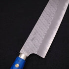 Kiritsuke Nakiri SG-2 Tsuchime Turquoise Blue Handle 170mm-SG-2-Tsuchime-Western Handle-[Musashi]-[Japanese-Kitchen-Knives]