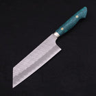 Kiritsuke Nakiri SG-2 Tsuchime Turquoise Green Handle 170mm-SG-2-Tsuchime-Western Handle-[Musashi]-[Japanese-Kitchen-Knives]