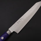 Kiritsuke Petty AUS-10 Stainless Tsuchime Western-Blue Handle 145mm-AUS-10-Tsuchime-Western Handle-[Musashi]-[Japanese-Kitchen-Knives]