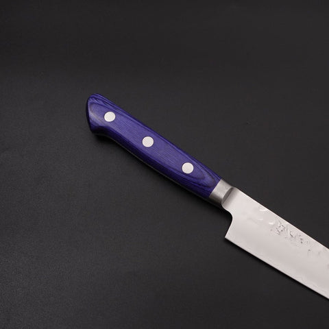 Kiritsuke Petty AUS-10 Stainless Tsuchime Western-Blue Handle 145mm-AUS-10-Tsuchime-Western Handle-[Musashi]-[Japanese-Kitchen-Knives]