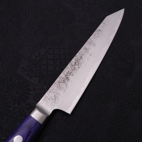 Kiritsuke Petty Blue steel #2 Nashiji Stainless Clad Western Handle 135mm-Blue steel #2-Nashiji-Western Handle-[Musashi]-[Japanese-Kitchen-Knives]