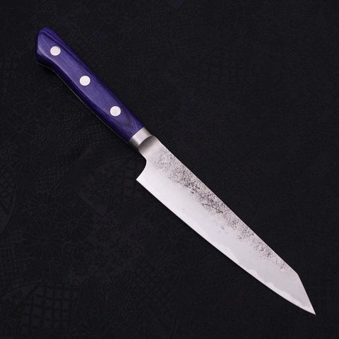 Kiritsuke Petty Blue steel #2 Nashiji Stainless Clad Western Handle 135mm-Blue steel #2-Nashiji-Western Handle-[Musashi]-[Japanese-Kitchen-Knives]