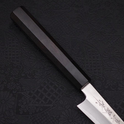 Kiritsuke Petty Silver Steel #3 Mirror Buffalo Ebony Handle 150mm-Silver steel #3-Mirror-Japanese Handle-[Musashi]-[Japanese-Kitchen-Knives]