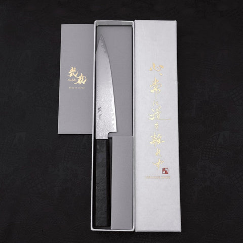 Kiritsuke Petty VG-10 Damascus Black Ishime Handle 150mm-Damascus-VG-10-Japanese Handle-[Musashi]-[Japanese-Kitchen-Knives]