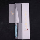 Kiritsuke Petty VG-10 Damascus Blue Handle 150mm-VG-10-Damascus-Western Handle-[Musashi]-[Japanese-Kitchen-Knives]