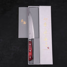 Kiritsuke Petty VG-10 Damascus Red Handle 150mm-VG-10-Damascus-Western Handle-[Musashi]-[Japanese-Kitchen-Knives]