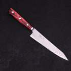 Kiritsuke Petty VG-10 Damascus Red Handle 150mm-VG-10-Damascus-Western Handle-[Musashi]-[Japanese-Kitchen-Knives]