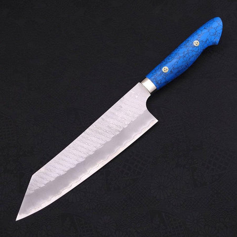 Kiritsuke SG-2 Tsuchime Turquoise Blue Handle 200mm-SG-2-Tsuchime-Western Handle-[Musashi]-[Japanese-Kitchen-Knives]