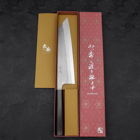 Kiritsuke SKD11 Nashiji Ebony Handle 240mm-SKD11-Nashiji-Japanese Handle-[Musashi]-[Japanese-Kitchen-Knives]