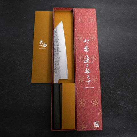 Kiritsuke SLD Nashiji Washi Green Urushi Handle 210mm-SLD-Nashiji Washi-Japanese Handle-[Musashi]-[Japanese-Kitchen-Knives]