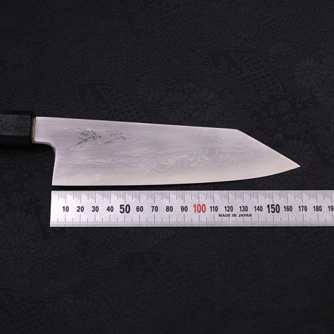 Kiritsuke Santoku Blue steel #1 Suminagashi Black Ishime Handle 170mm-Blue steel #1-Suminagashi-Japanese Handle-[Musashi]-[Japanese-Kitchen-Knives]