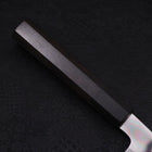 Kiritsuke Santoku Silver Steel #3 Mirror Buffalo Ebony Handle 180mm-[Musashi]-[Japanese-Kitchen-Knives]