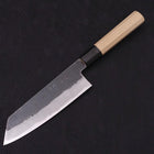 Kiritsuke Santoku White steel #2 Kurouchi Buffalo Magnolia Handle 170mm-White steel #2-Kurouchi-Japanese Handle-[Musashi]-[Japanese-Kitchen-Knives]