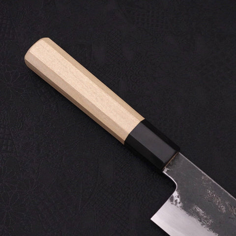 Kiritsuke Santoku White steel #2 Kurouchi Buffalo Magnolia Handle 170mm-White steel #2-Kurouchi-Japanese Handle-[Musashi]-[Japanese-Kitchen-Knives]