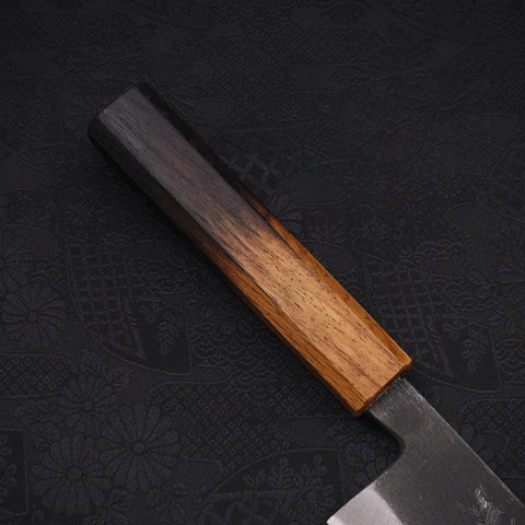 Kiritsuke Santoku White steel #2 Kurouchi Yaki Urushi Handle 170mm-White steel #2-Kurouchi-Japanese Handle-[Musashi]-[Japanese-Kitchen-Knives]