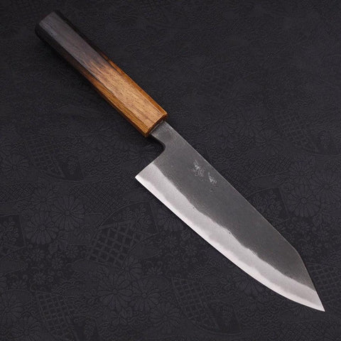 Kiritsuke Santoku White steel #2 Kurouchi Yaki Urushi Handle 170mm-White steel #2-Kurouchi-Japanese Handle-[Musashi]-[Japanese-Kitchen-Knives]