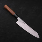 Kiritsuke Silver Steel #3 Damascus Buffalo Teak Handle 210mm-Silver steel #3-Damascus-Japanese Handle-[Musashi]-[Japanese-Kitchen-Knives]