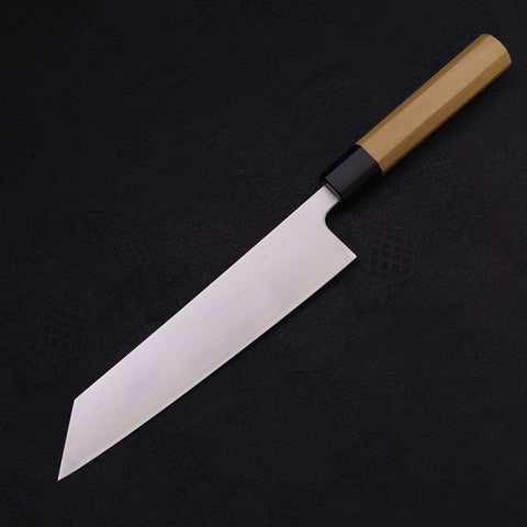 Kiritsuke Silver Steel #3 Polished Buffalo Magnolia Handle 210mm-Silver steel #3-Polished-Japanese Handle-[Musashi]-[Japanese-Kitchen-Knives]