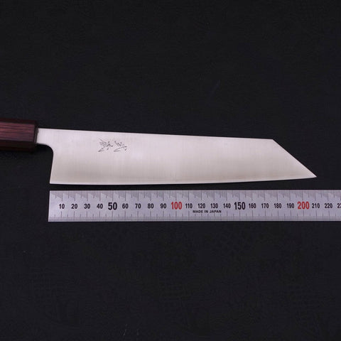 Kiritsuke Silver Steel #3 Polished Purple Urushi Handle 210mm-Silver steel #3-Polished-Japanese Handle-[Musashi]-[Japanese-Kitchen-Knives]