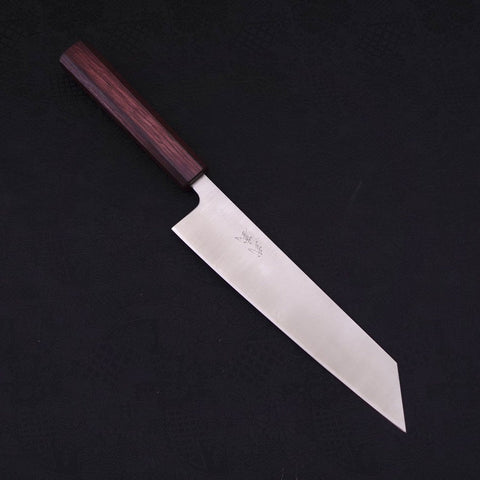 Kiritsuke Silver Steel #3 Polished Purple Urushi Handle 210mm-Silver steel #3-Polished-Japanese Handle-[Musashi]-[Japanese-Kitchen-Knives]