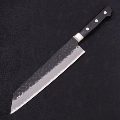 Kiritsuke Stainless Clad Blue Super Kurouchi Tsuchime Western Handle 210mm-Blue Super-Kurouchi-Western Handle-[Musashi]-[Japanese-Kitchen-Knives]