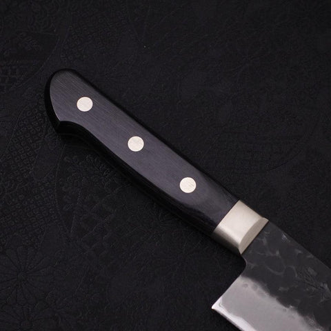 Kiritsuke Stainless Clad Blue Super Kurouchi Tsuchime Western Handle 210mm-Blue Super-Kurouchi-Western Handle-[Musashi]-[Japanese-Kitchen-Knives]