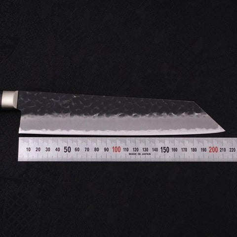 Kiritsuke Stainless Clad Blue Super Kurouchi Tsuchime Western Handle 210mm-Blue Super-Kurouchi-Western Handle-[Musashi]-[Japanese-Kitchen-Knives]