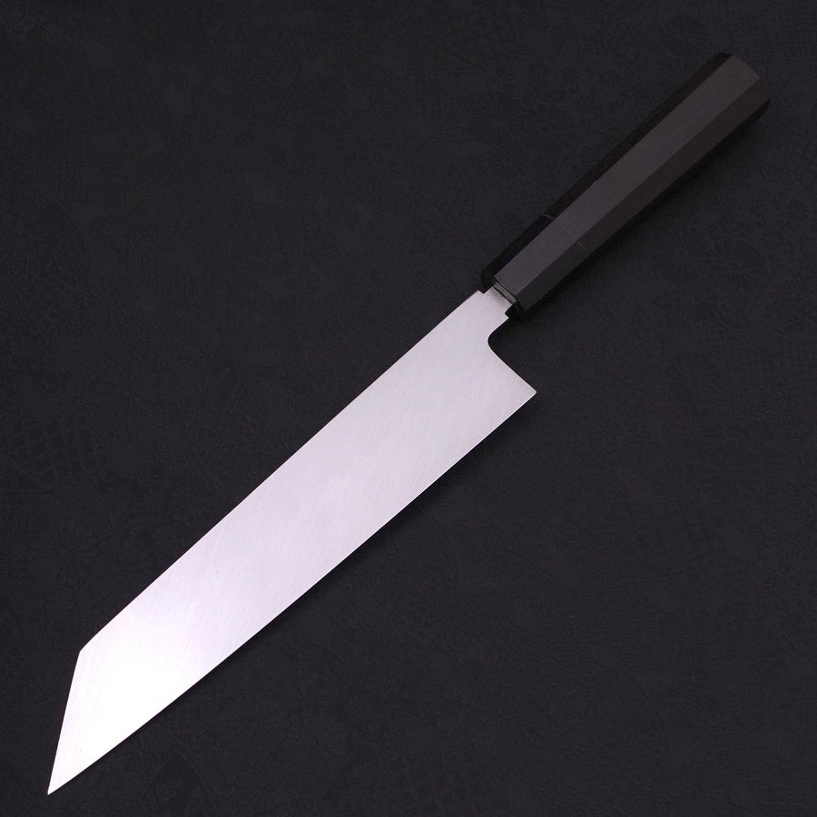 切付 片刃 白本焼 鏡面 黒檀水牛柄 240mm – MUSASHI