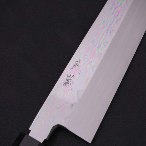 Kiritsuke White steel #2 Mirror Finish Honyaki Buffalo Ebony Handle 240mm-White steel #2-Japanese Handle-[Musashi]-[Japanese-Kitchen-Knives]